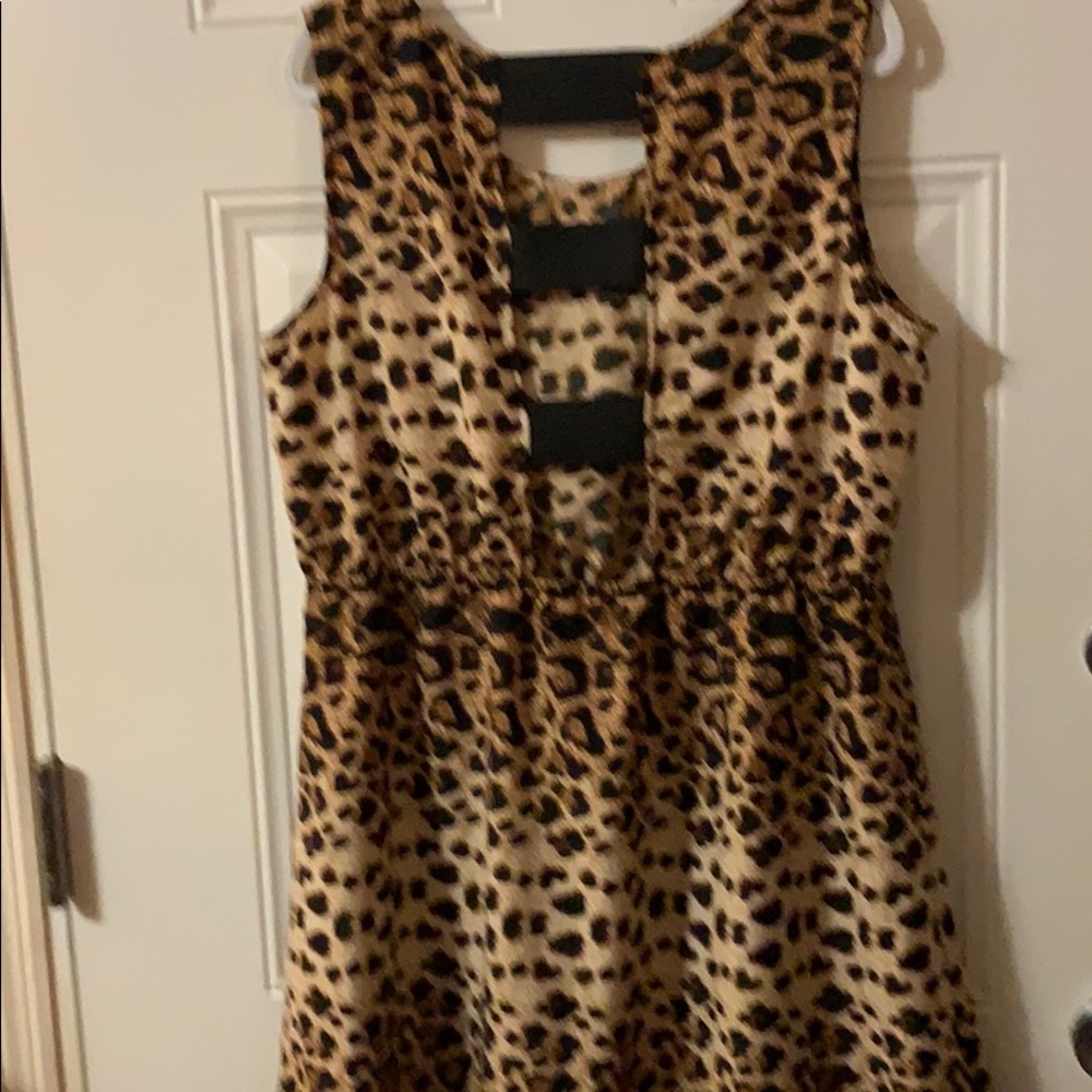 Long tunic.Mini dress.Animal-print summery dress